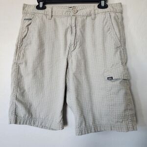 Vans Mens Cargo Off The Wall Shorts 100% Cotton Size 32 Khaki